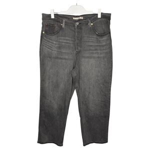 Levi's Women's Jeans Size 16W Gray Ribcage Straight Ankle Denim 90s High Waist